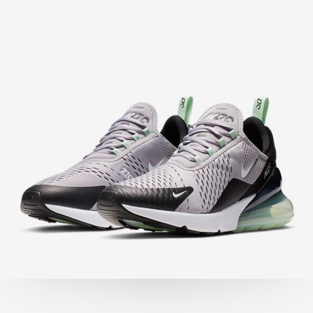 Nike Air Max 270 Atmosphere Grey/Fresh Mint/Black (Mens) 💚🤍🖤